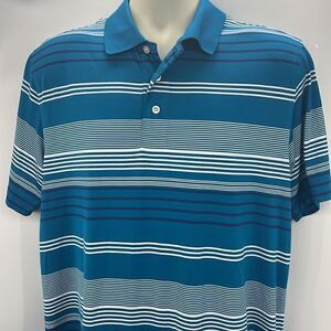 Brooks Brothers striped golf polo shirt medium